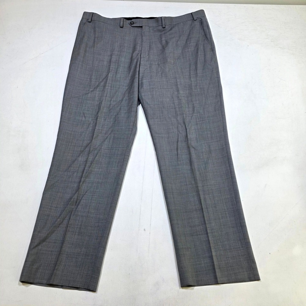 Michael Kors Dress Pants Mens 40x30 Gray Wool Natural Stretch Flat Front Pants